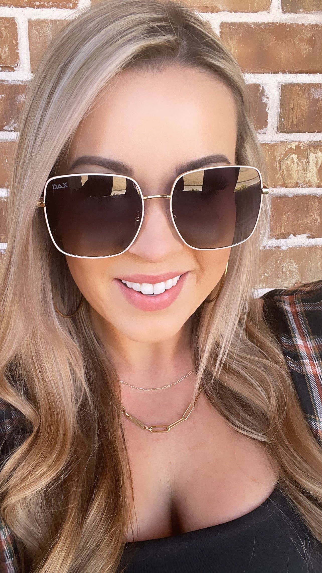 Evie in Black - Women's Large Polarized Square Sunglasses