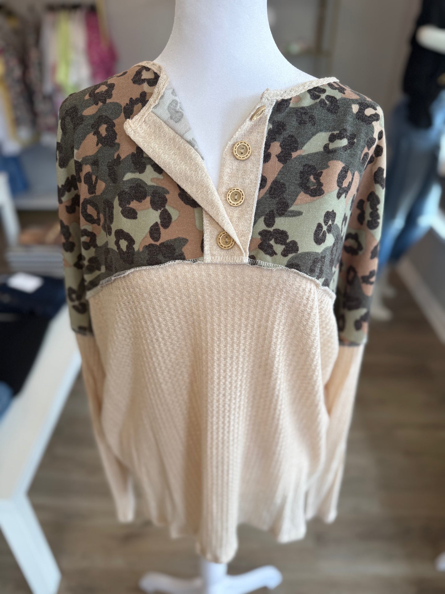 Camoflauge Long Sleeve Blouse PP026
