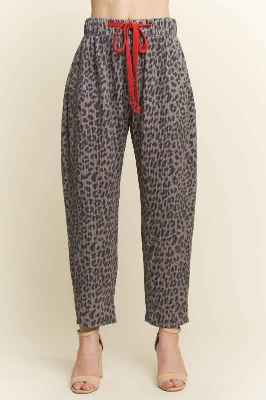 ANIMAL URBAN RIB STRAIGHT LEG PANTS WITH CONTRAST pp183
