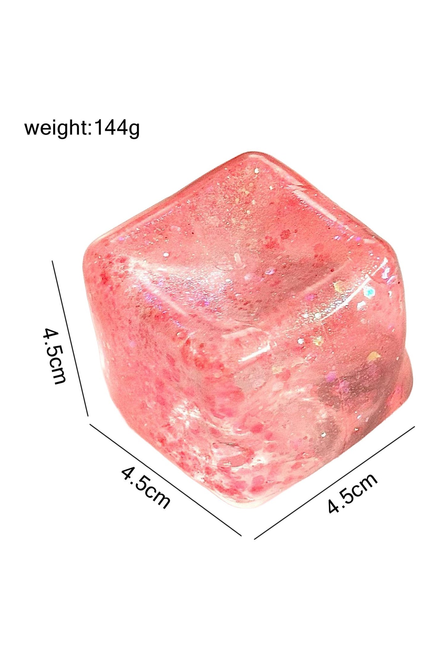 Glitter Cube Stress Relief Squeeze Toy
