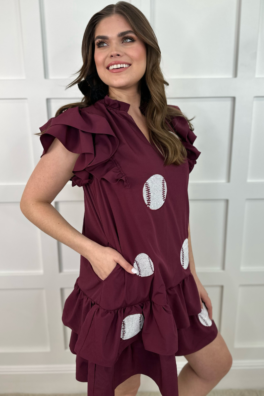 Baseball Fan Sequin Dress PP137