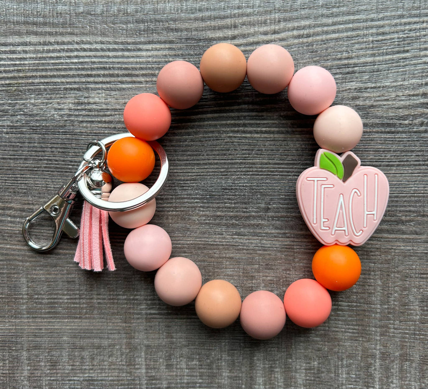 Apple Colorful Teacher Wristlet Keychain PP104