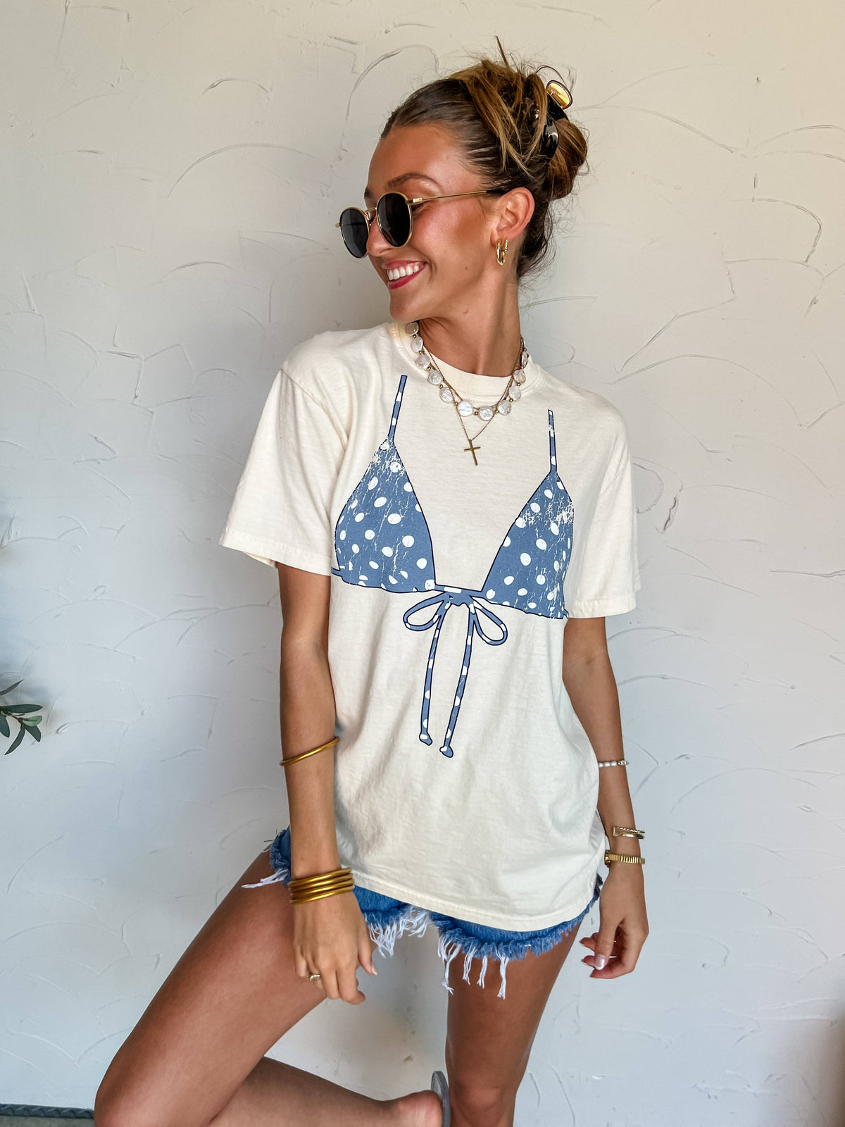 Polka Dot Bikini Top Tee PP171