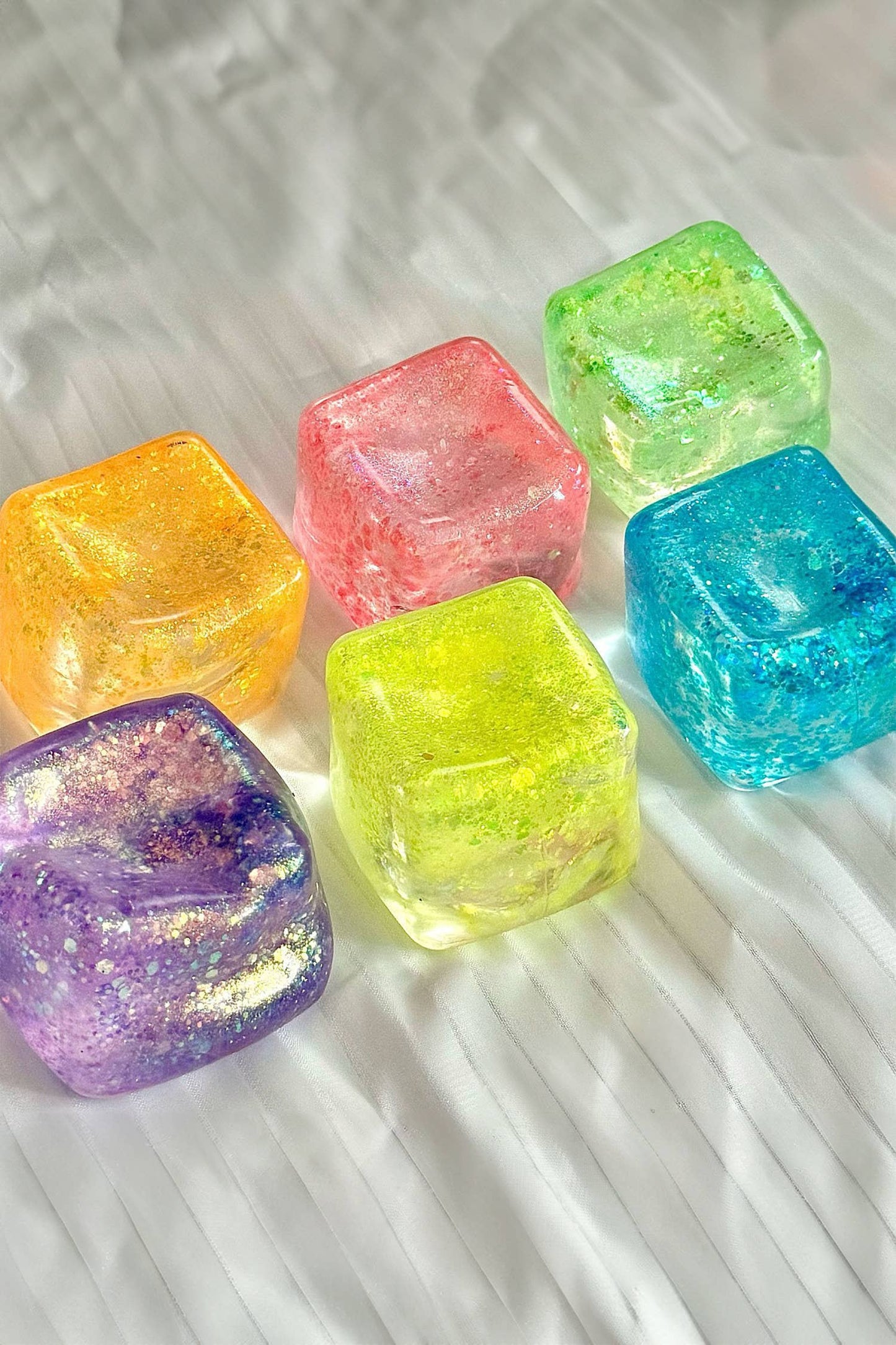 Glitter Cube Stress Relief Squeeze Toy