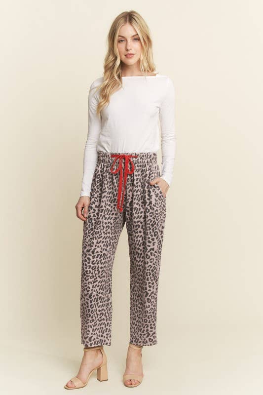 ANIMAL URBAN RIB STRAIGHT LEG PANTS WITH CONTRAST pp183