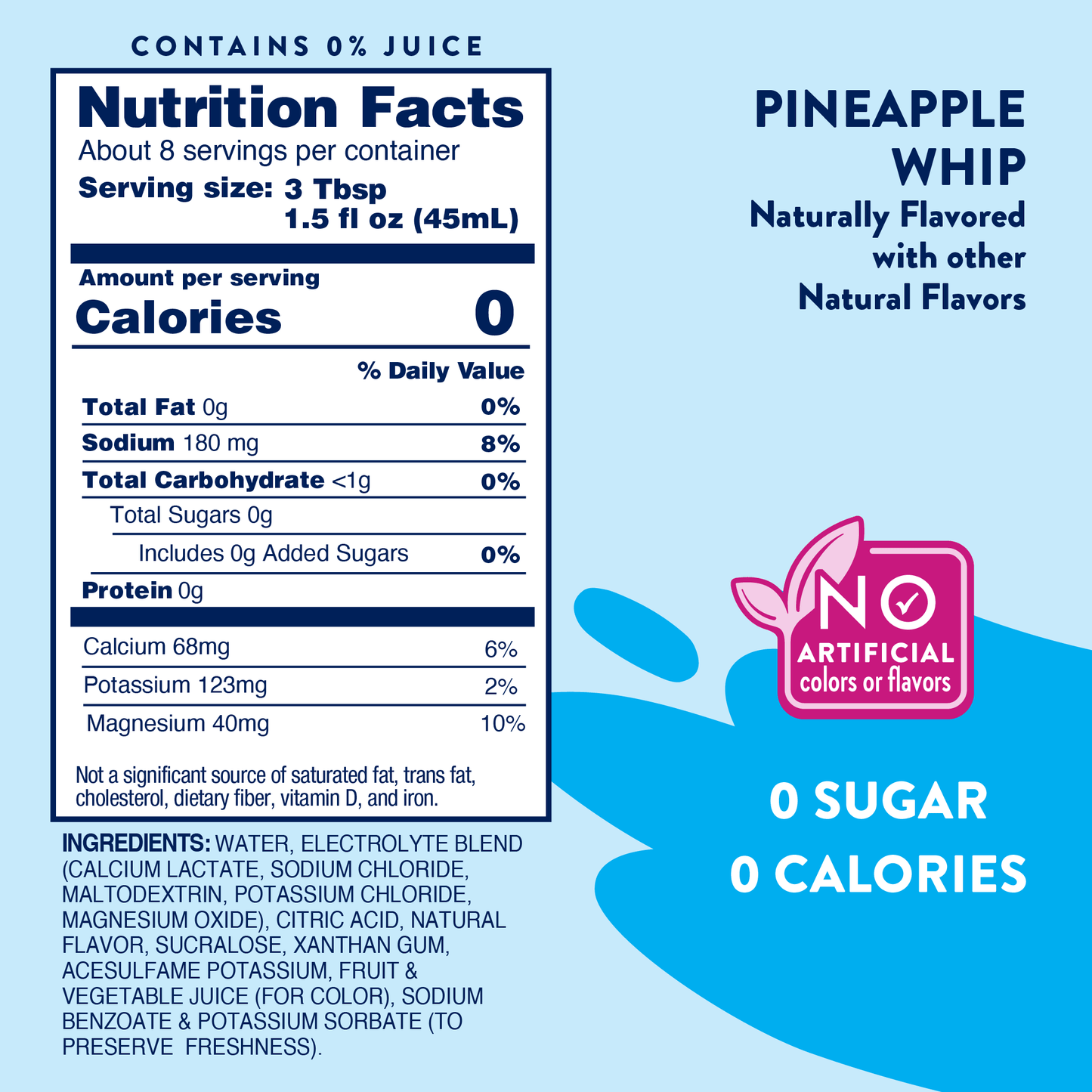 Sugar Free Pineapple Whip Hydration with Electrolytes