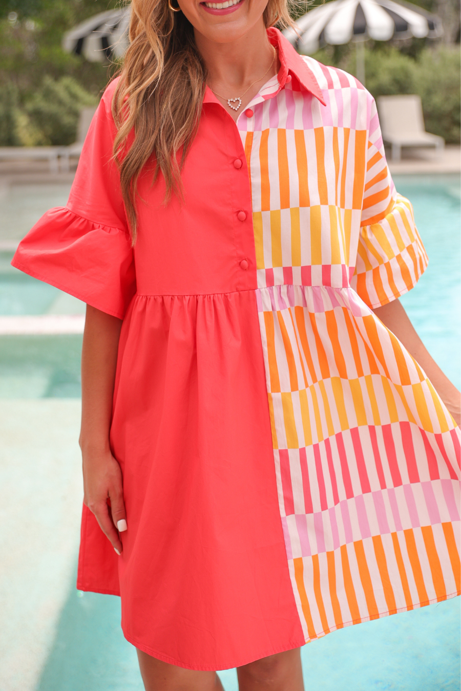 New To Town Dress, Coral PP138