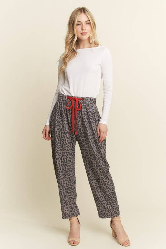 ANIMAL URBAN RIB STRAIGHT LEG PANTS WITH CONTRAST pp183