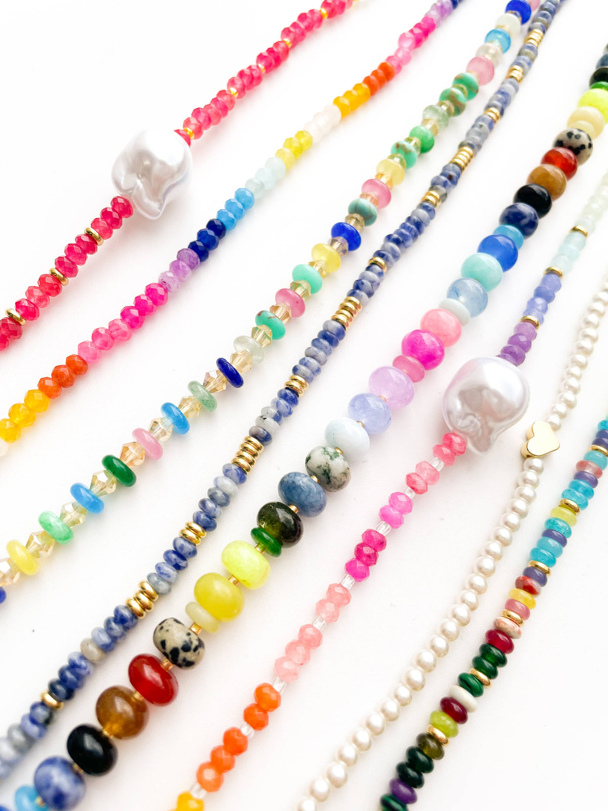 Color Theory - Rainbow Gemstone Bead Necklace PP167