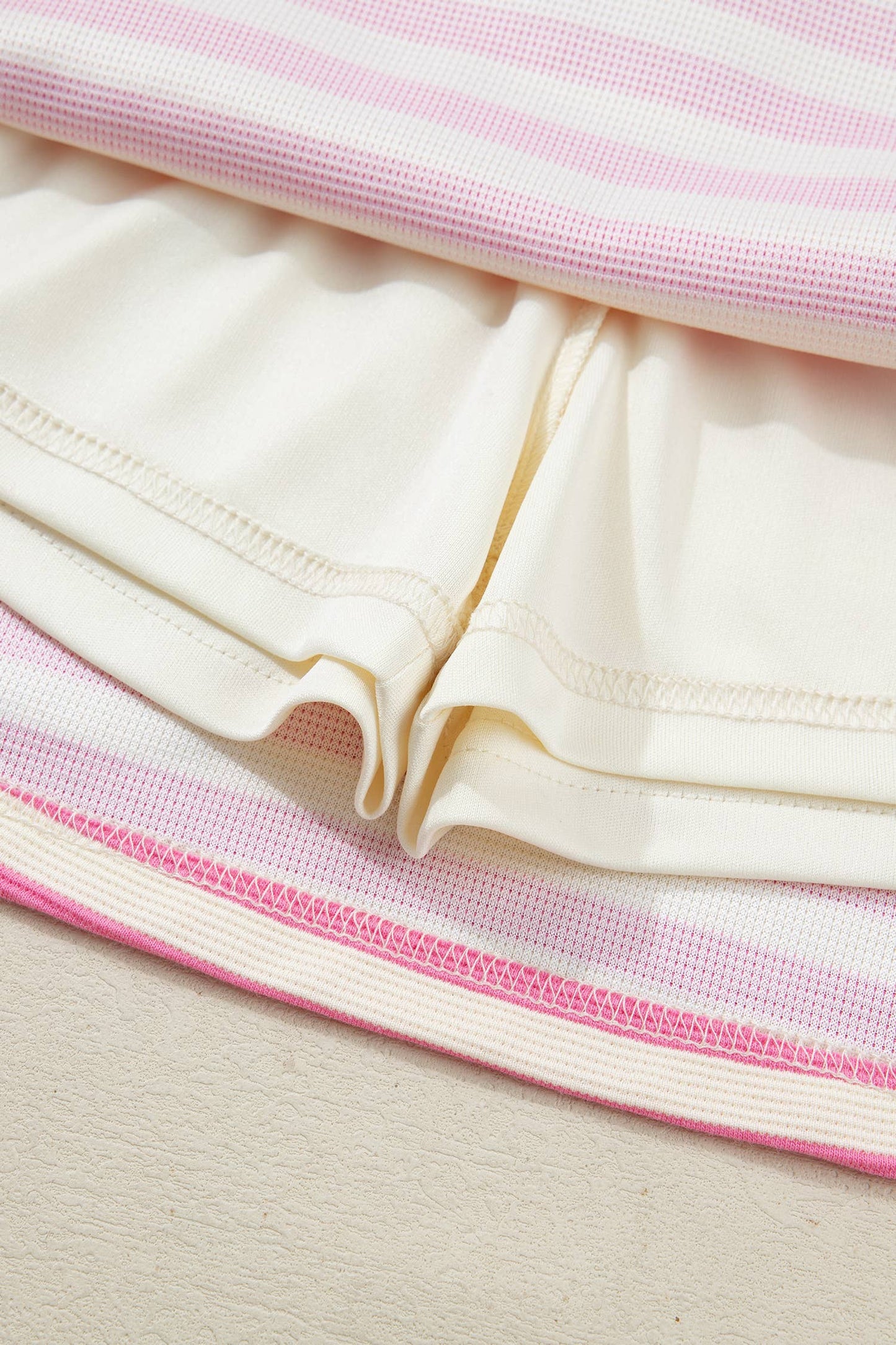 LDC Striped Sleeveless Polo Two-Piece Set Casual Outfit PP166