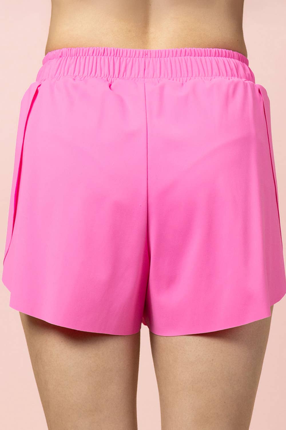 NP70872-Side Overlap Activewear Shorts W/ Shorts Lining