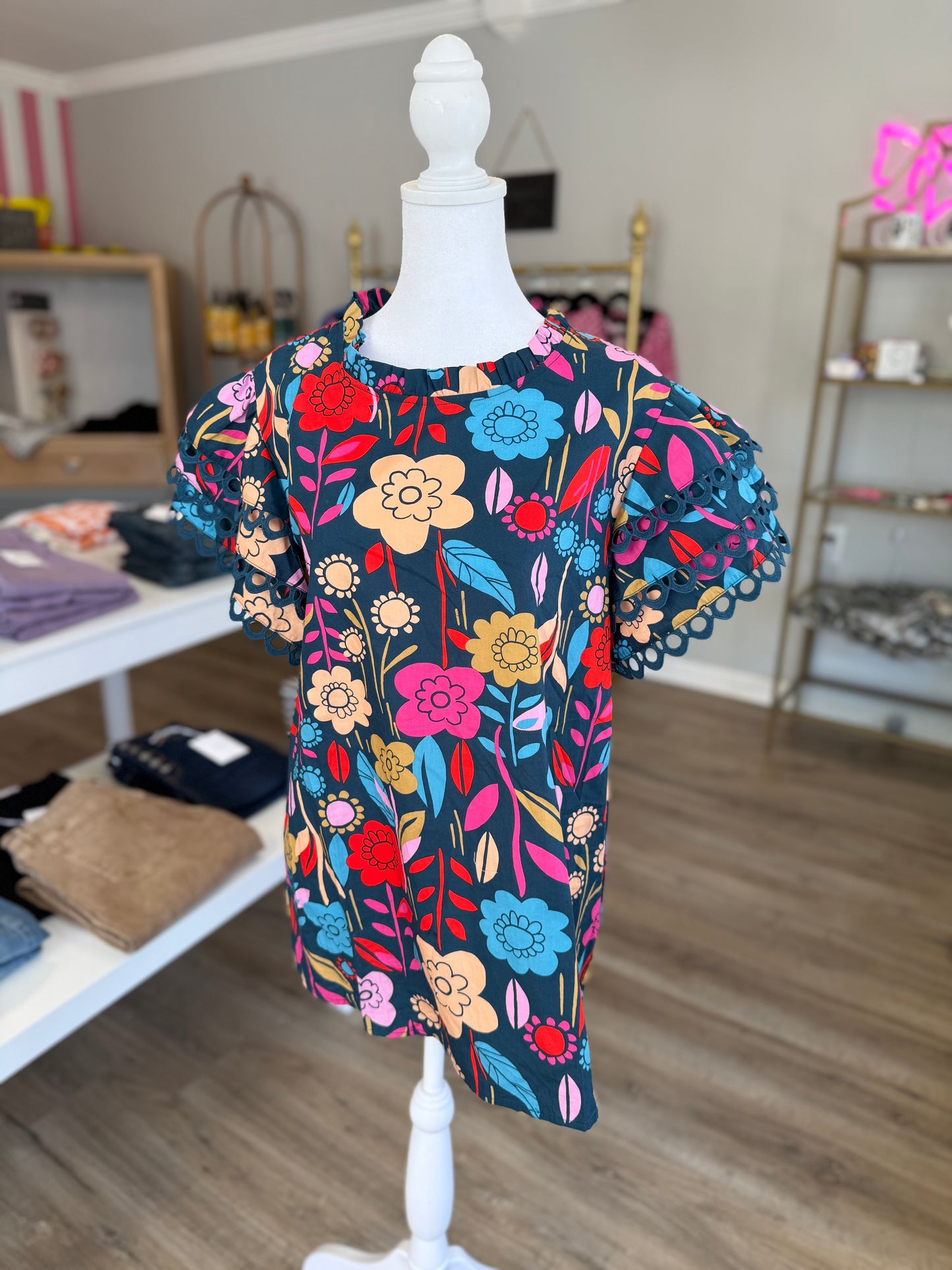 Floral Ruffle Sleeved Blouse RR013