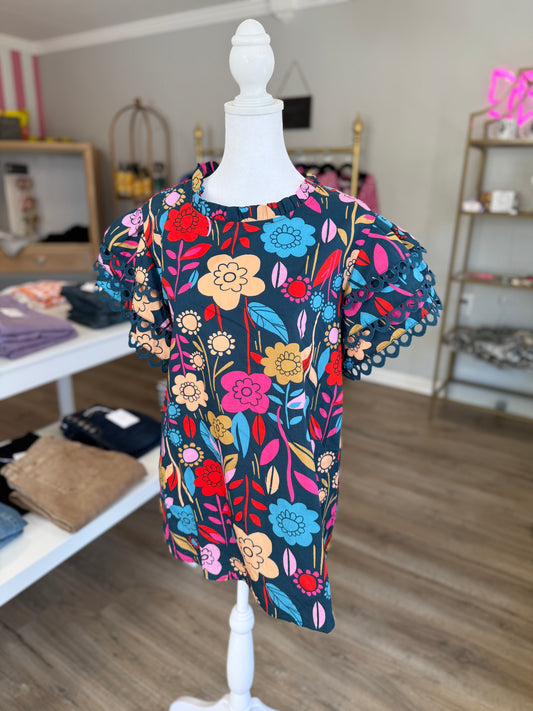 Floral Ruffle Sleeved Blouse RR013