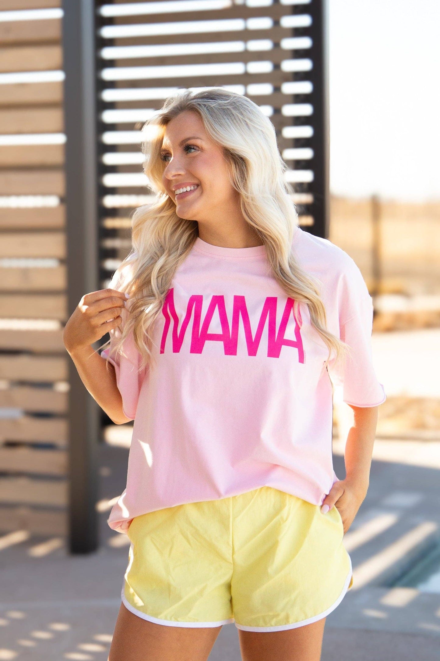 MAMA on Pink Relaxed Fit Tee PP154