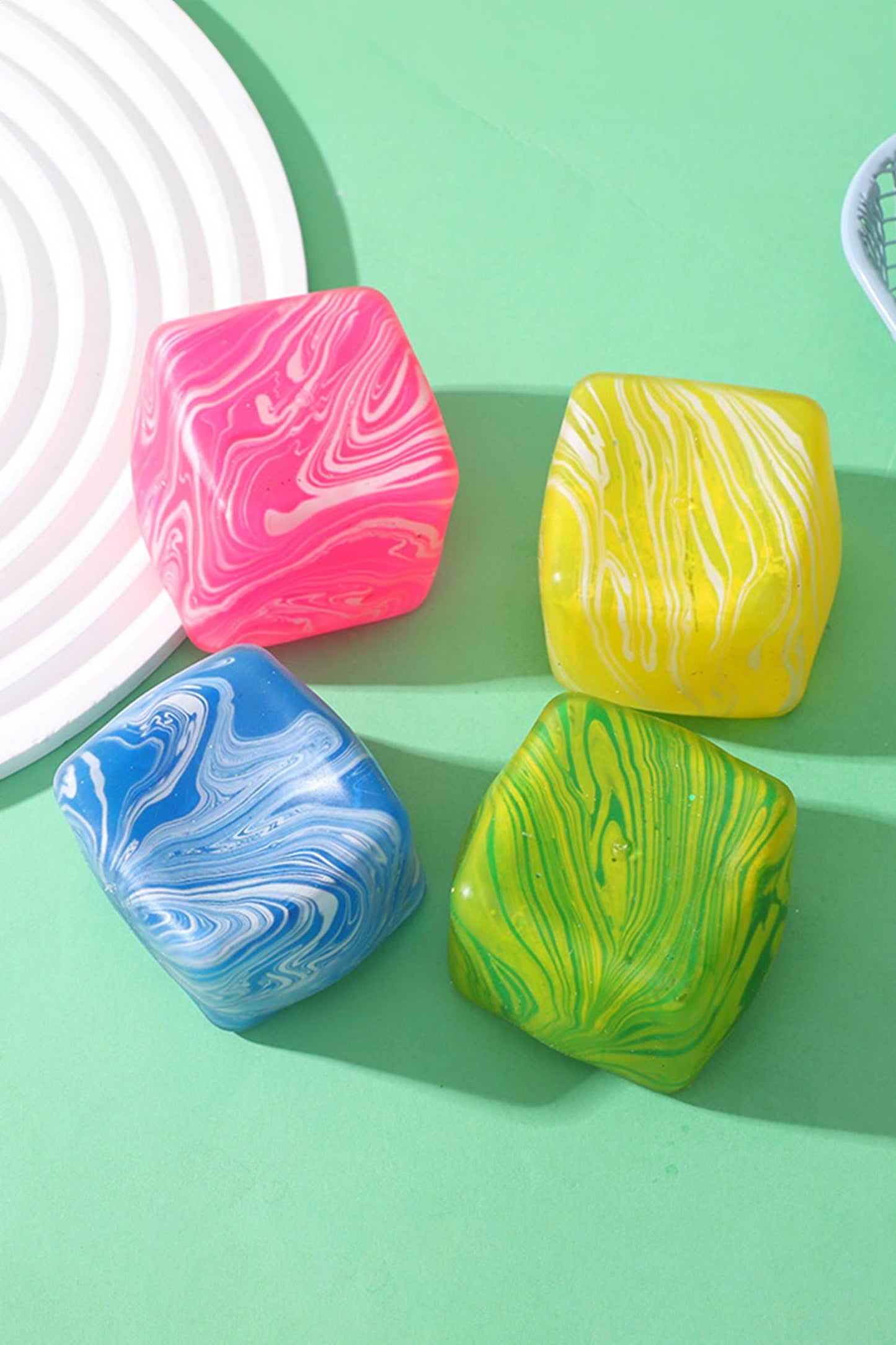 Glitter Cube Stress Relief Squeeze Toy