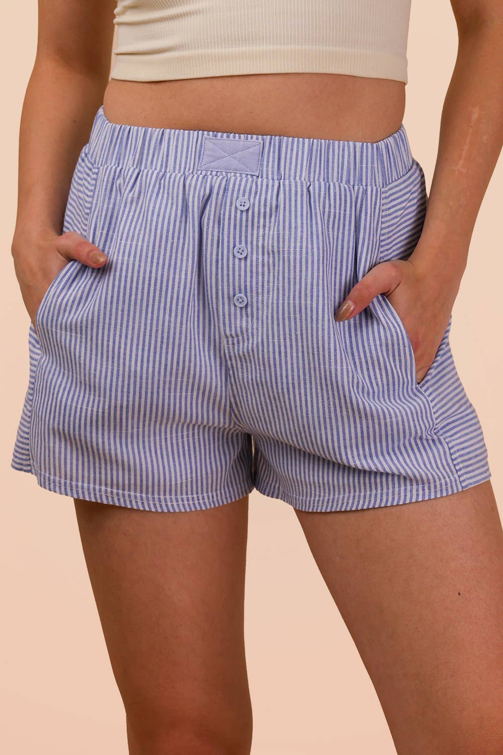 NP70735-Striped & Checker Boxer Shorts PP159