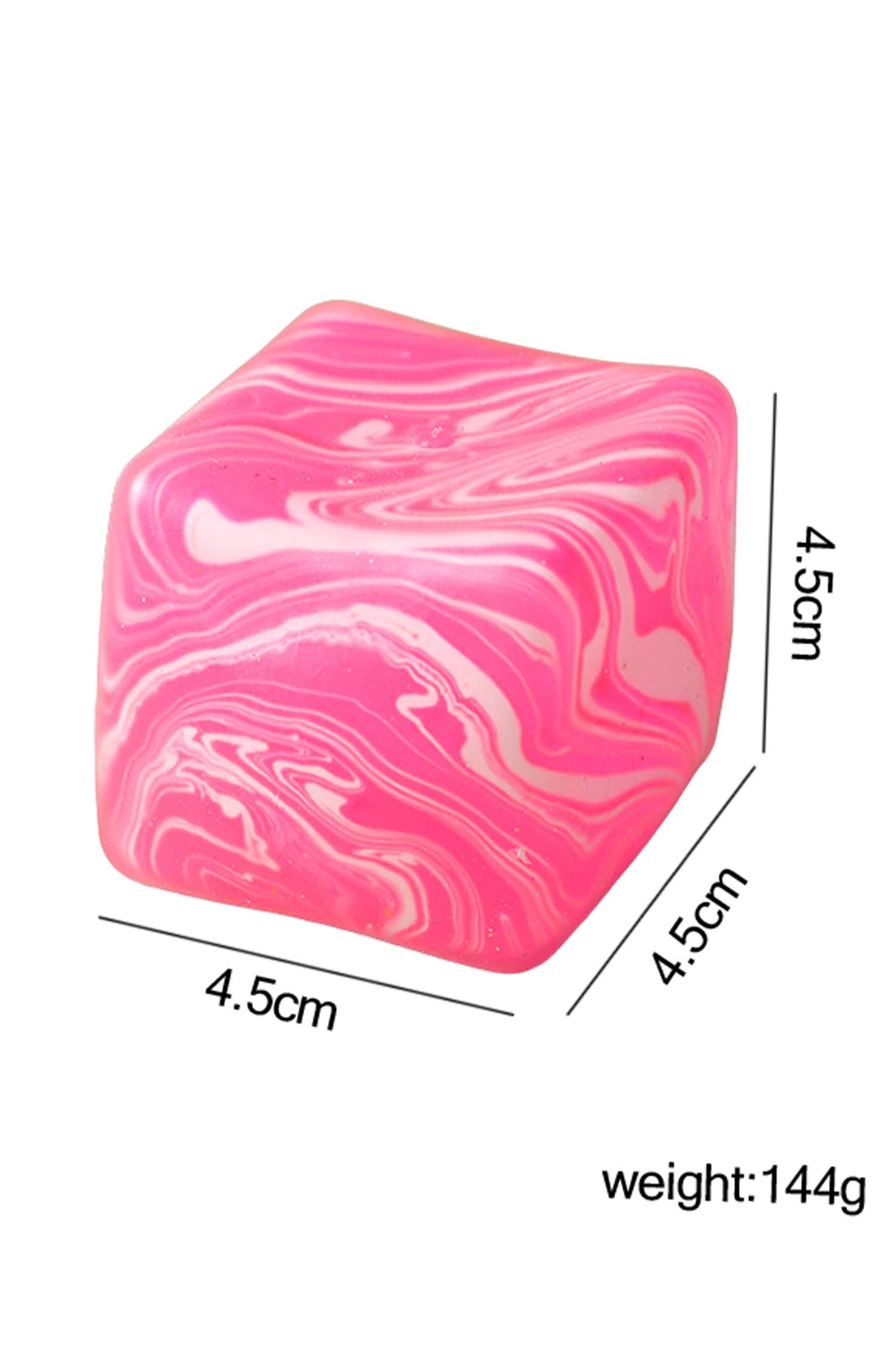 Glitter Cube Stress Relief Squeeze Toy