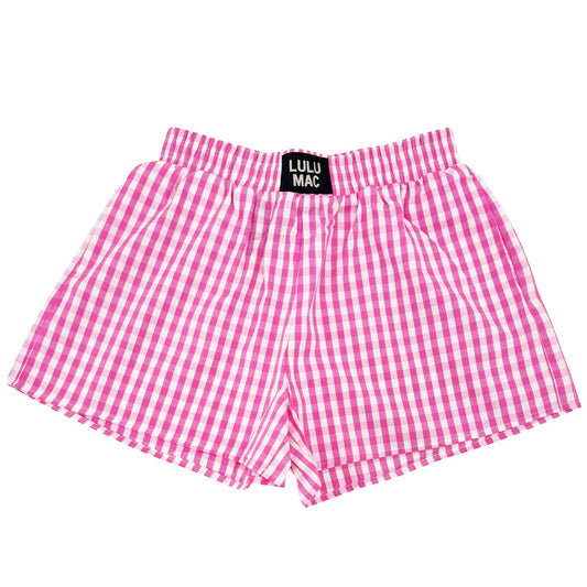 PINK GINGHAM BOXER SHORT PP151