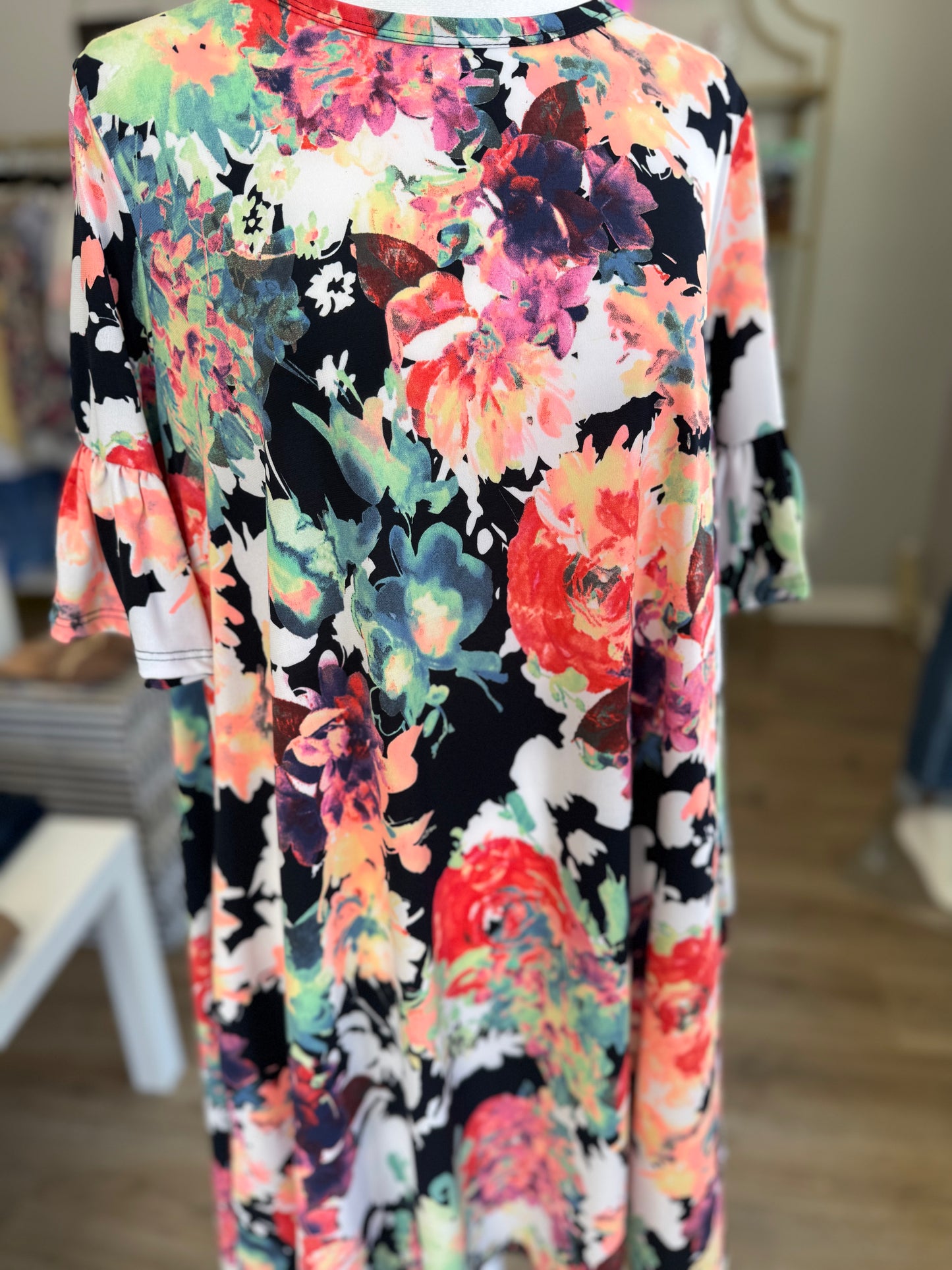 Floral Navy Dress PP038