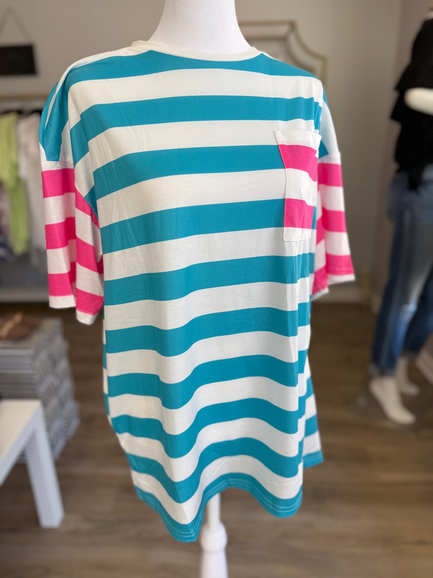 Two Colored Striped Blouse PP039
