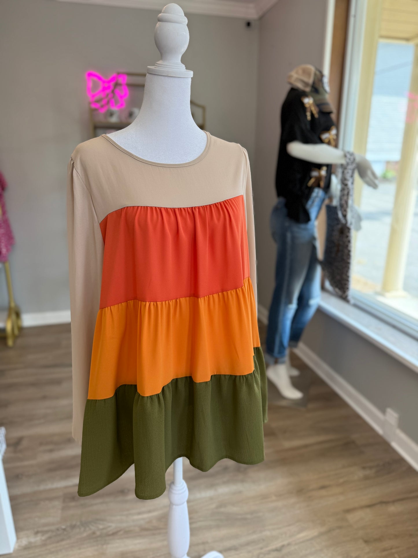 Tri-Colored Fall Blouse PP0016