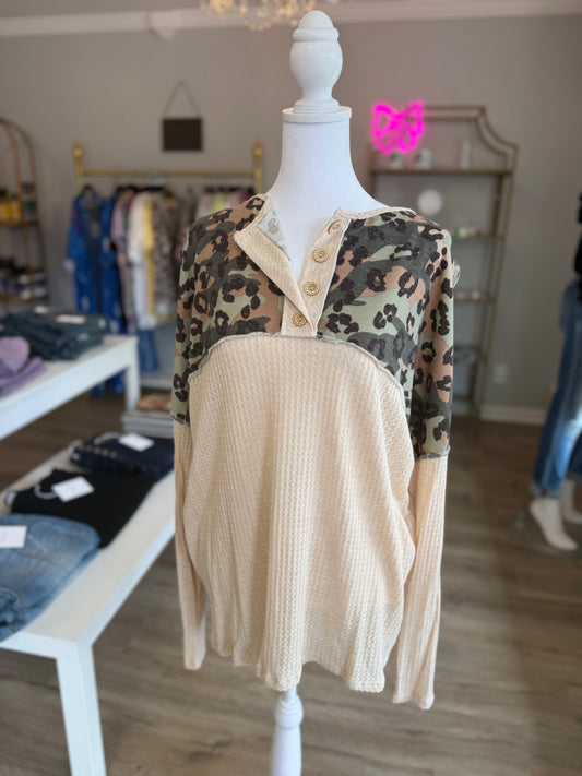 Camoflauge Long Sleeve Blouse PP026