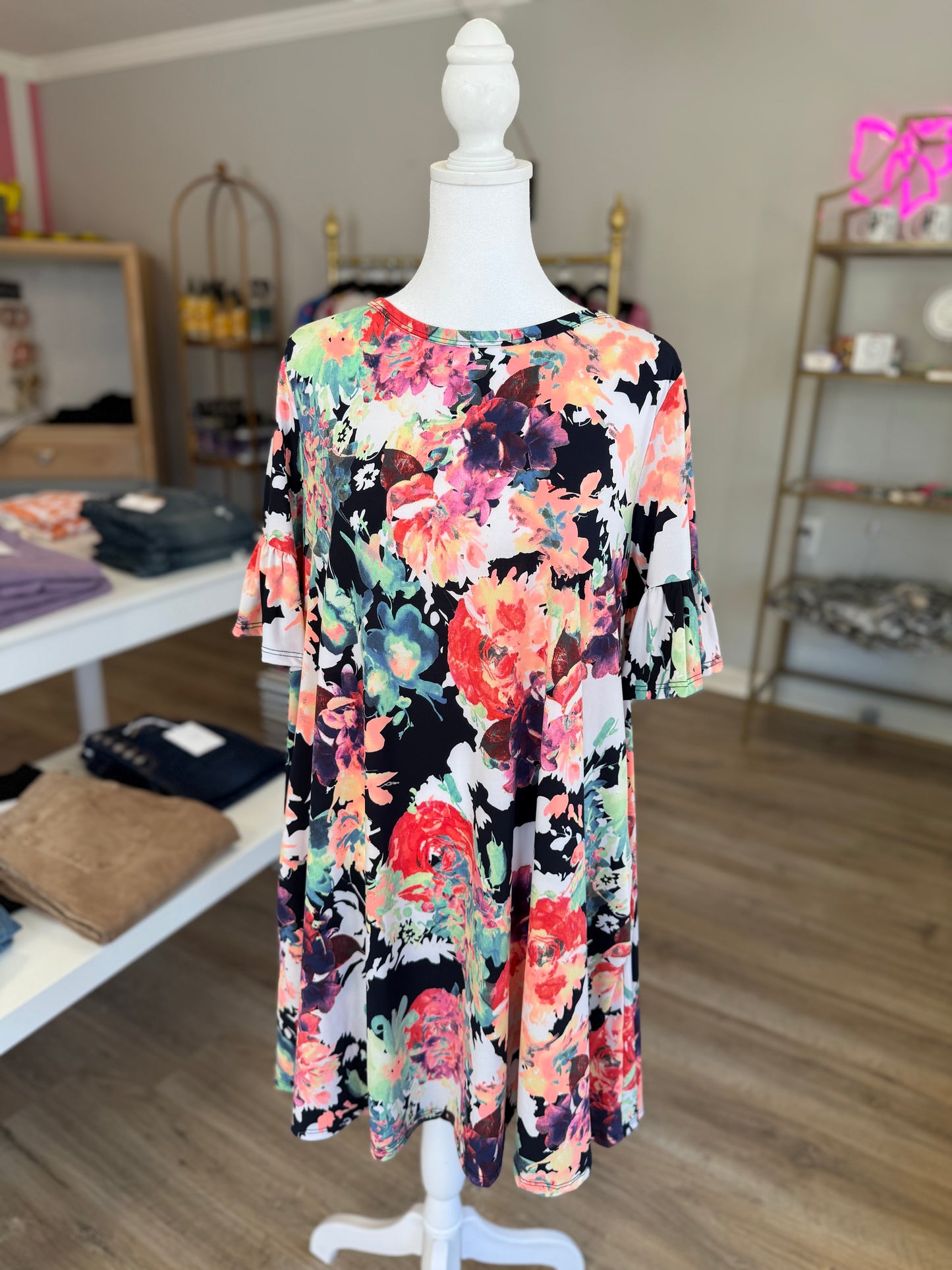 Floral Navy Dress PP038