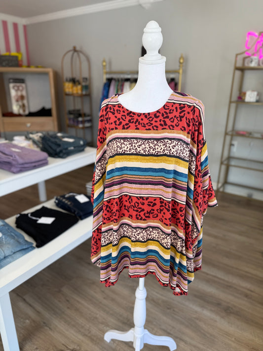 Multicolored Cheetah Blouse PP033