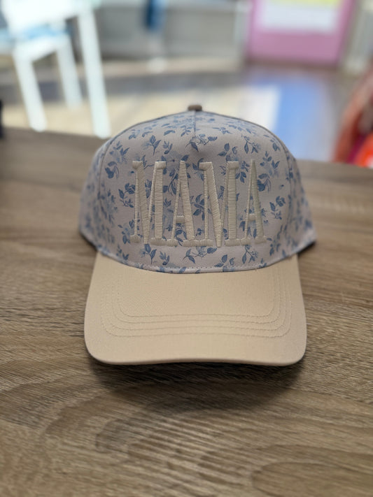 Mama Embroidered Flower Pattern Trucker Hat PP046