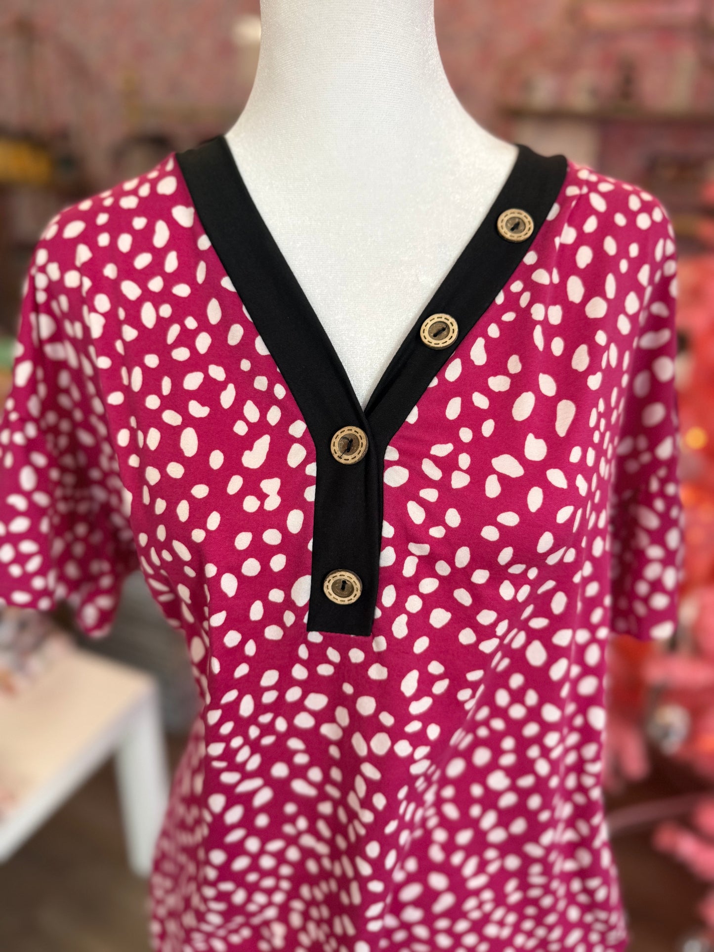 Pink Dotted Blouse PP089