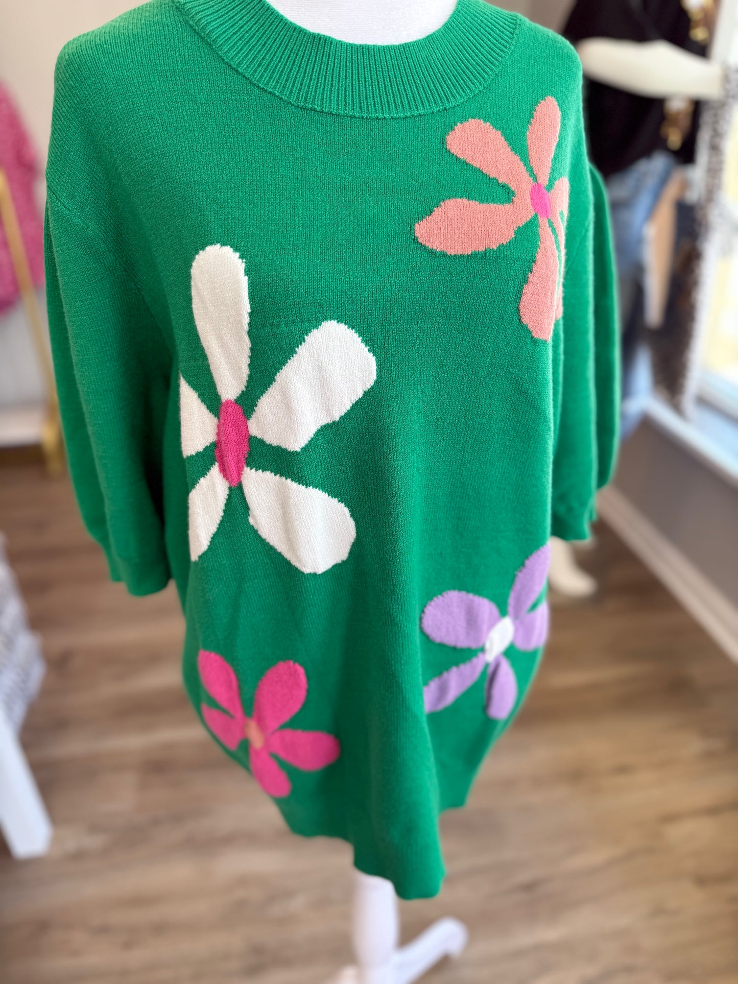 Flower Green Sweater PP036