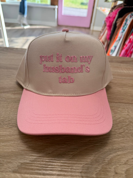 Put It On My Husband’s Tab Trucker Hat PP045