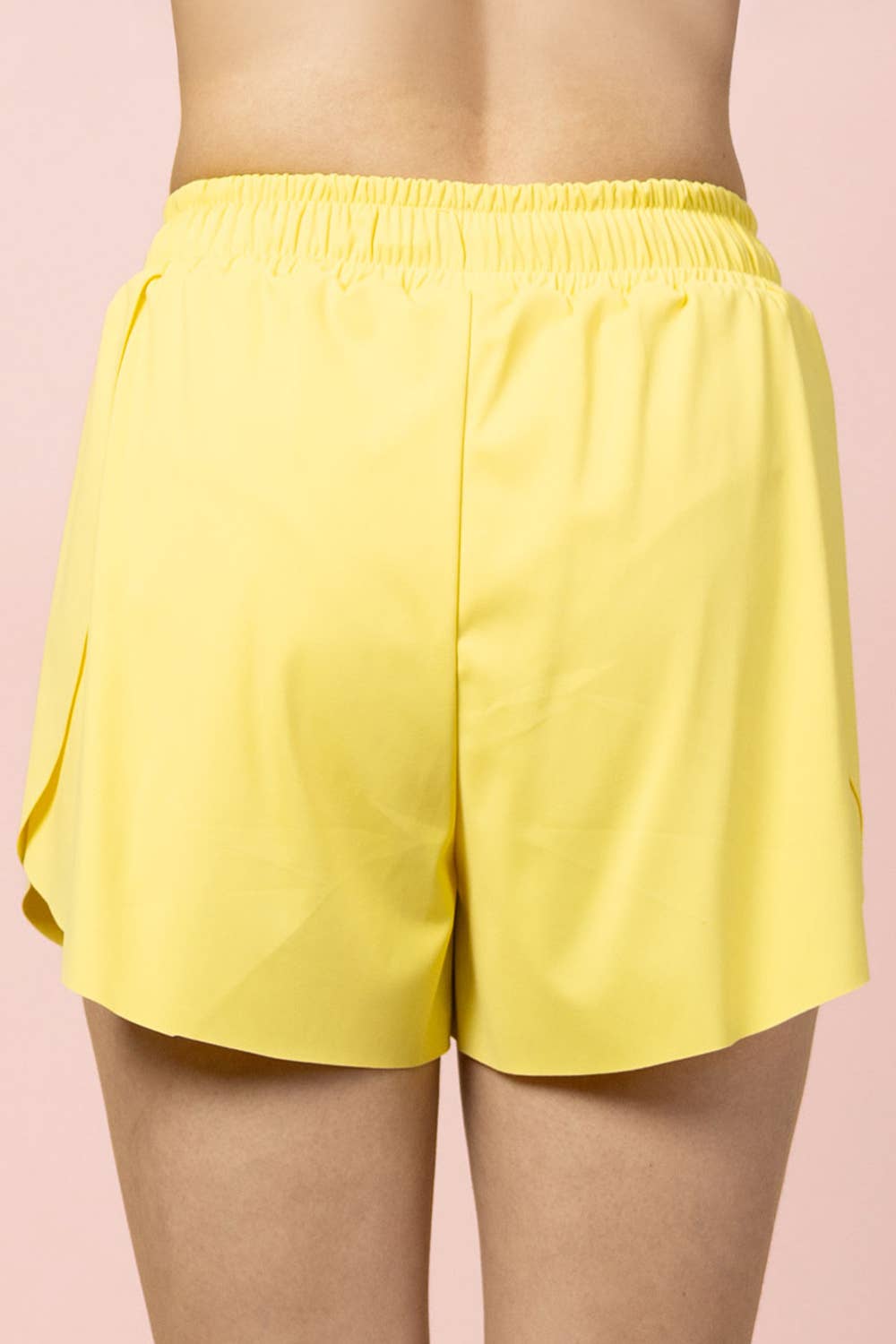 NP70872-Side Overlap Activewear Shorts W/ Shorts Lining