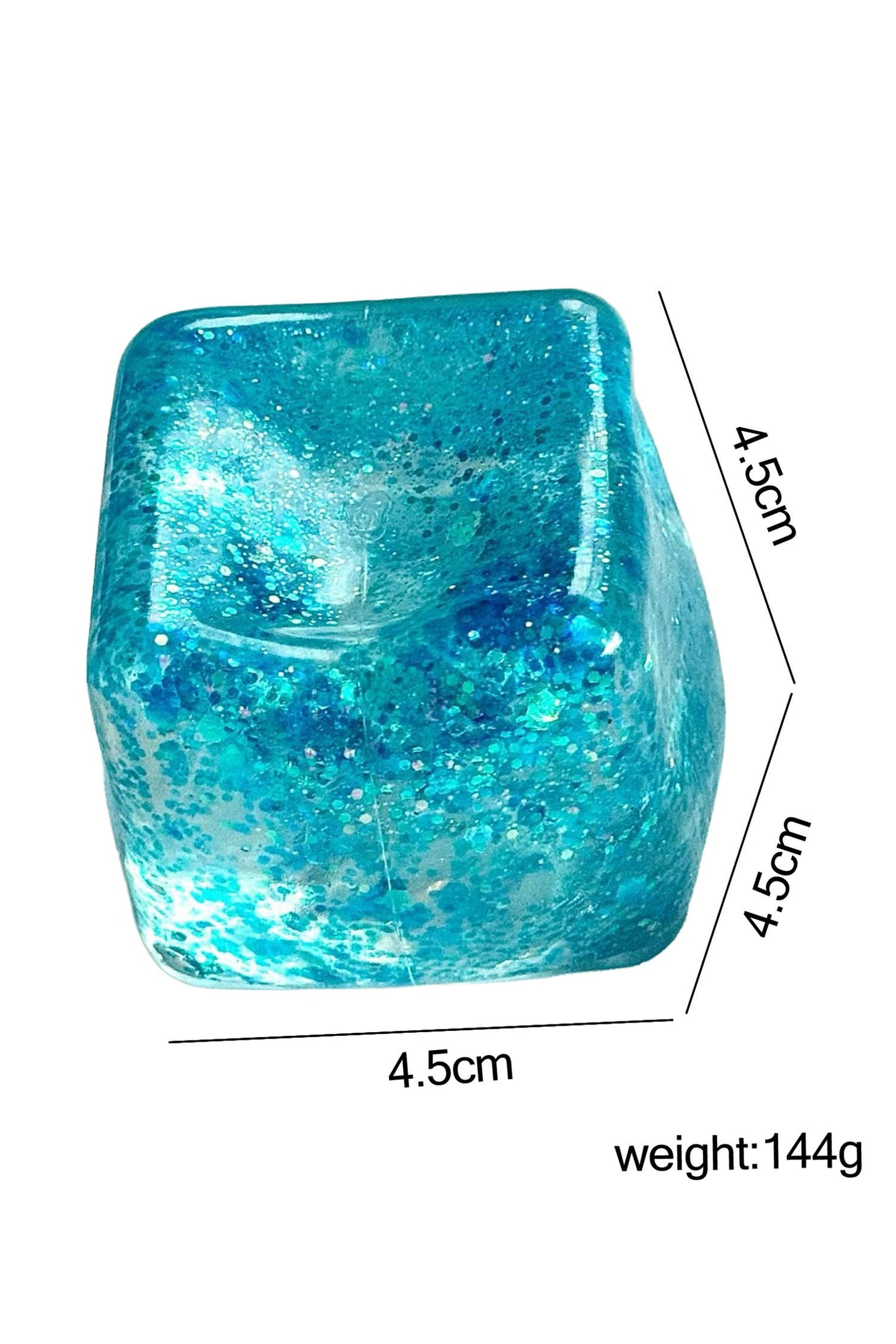 Glitter Cube Stress Relief Squeeze Toy
