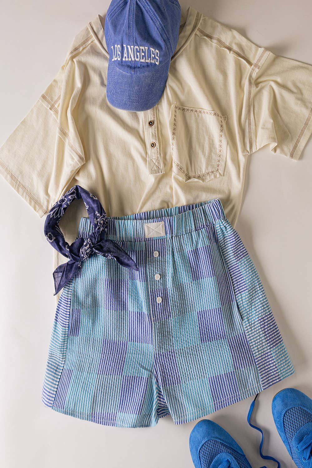NP70735-Striped & Checker Boxer Shorts PP159