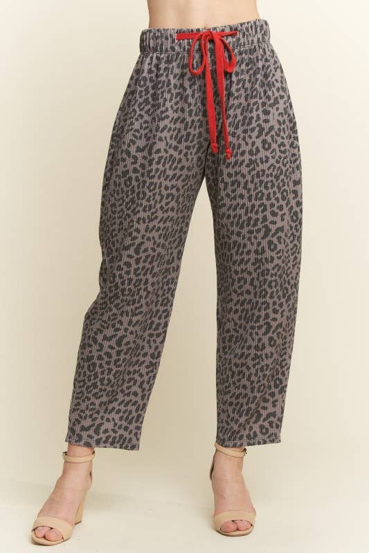 ANIMAL URBAN RIB STRAIGHT LEG PANTS WITH CONTRAST pp183