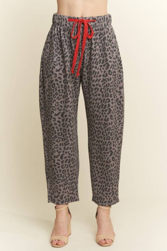 ANIMAL URBAN RIB STRAIGHT LEG PANTS WITH CONTRAST pp183