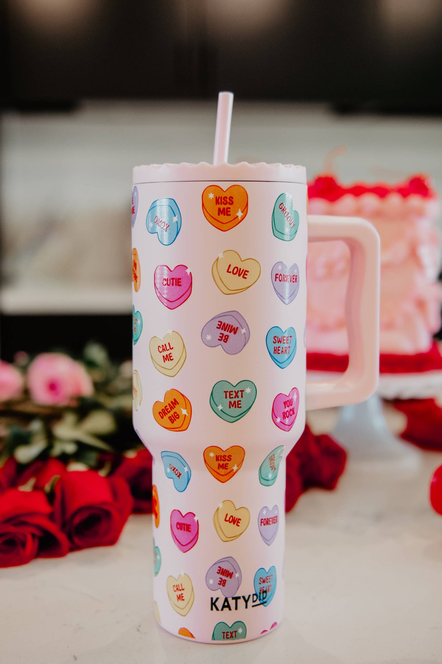 Candy Heart Valentine's Stainless Steel Tumbler PP120