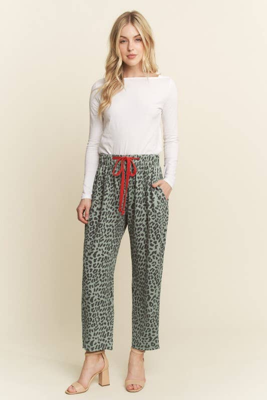 ANIMAL URBAN RIB STRAIGHT LEG PANTS WITH CONTRAST pp183