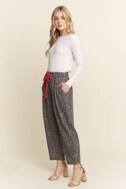 ANIMAL URBAN RIB STRAIGHT LEG PANTS WITH CONTRAST pp183