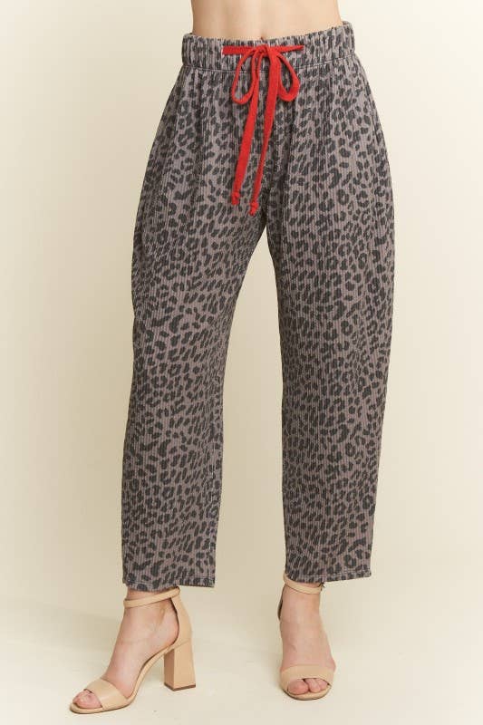 ANIMAL URBAN RIB STRAIGHT LEG PANTS WITH CONTRAST pp183