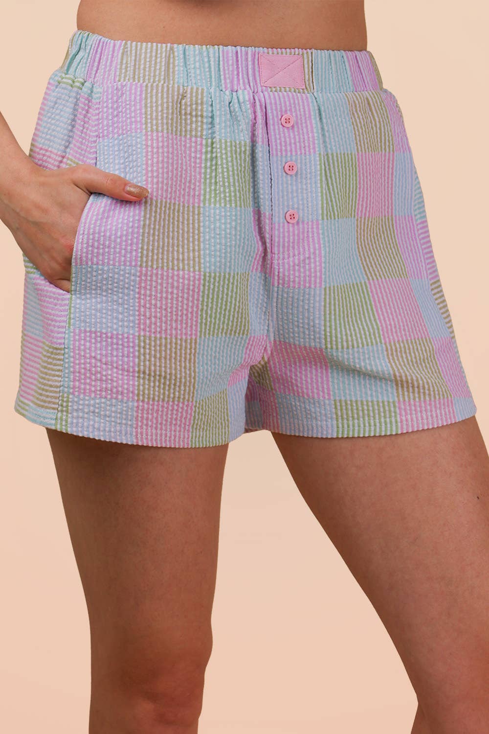NP70735-Striped & Checker Boxer Shorts PP159