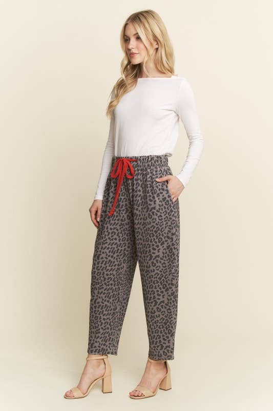 ANIMAL URBAN RIB STRAIGHT LEG PANTS WITH CONTRAST pp183