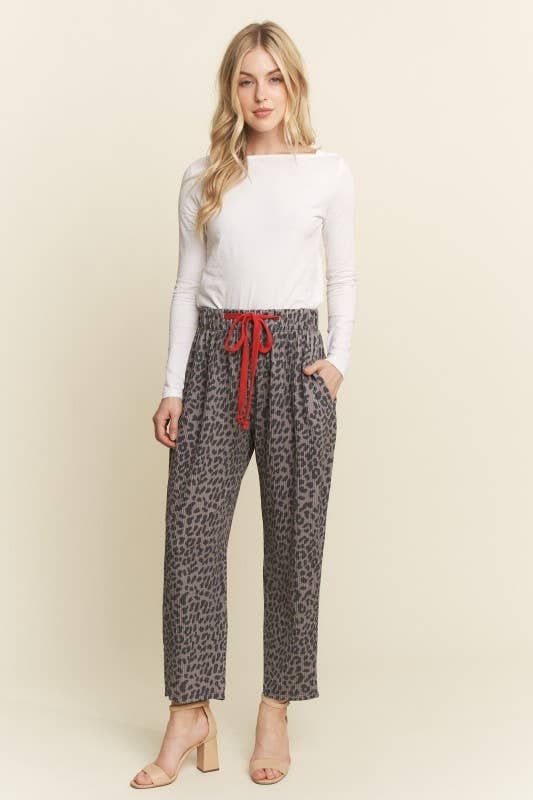 ANIMAL URBAN RIB STRAIGHT LEG PANTS WITH CONTRAST pp183