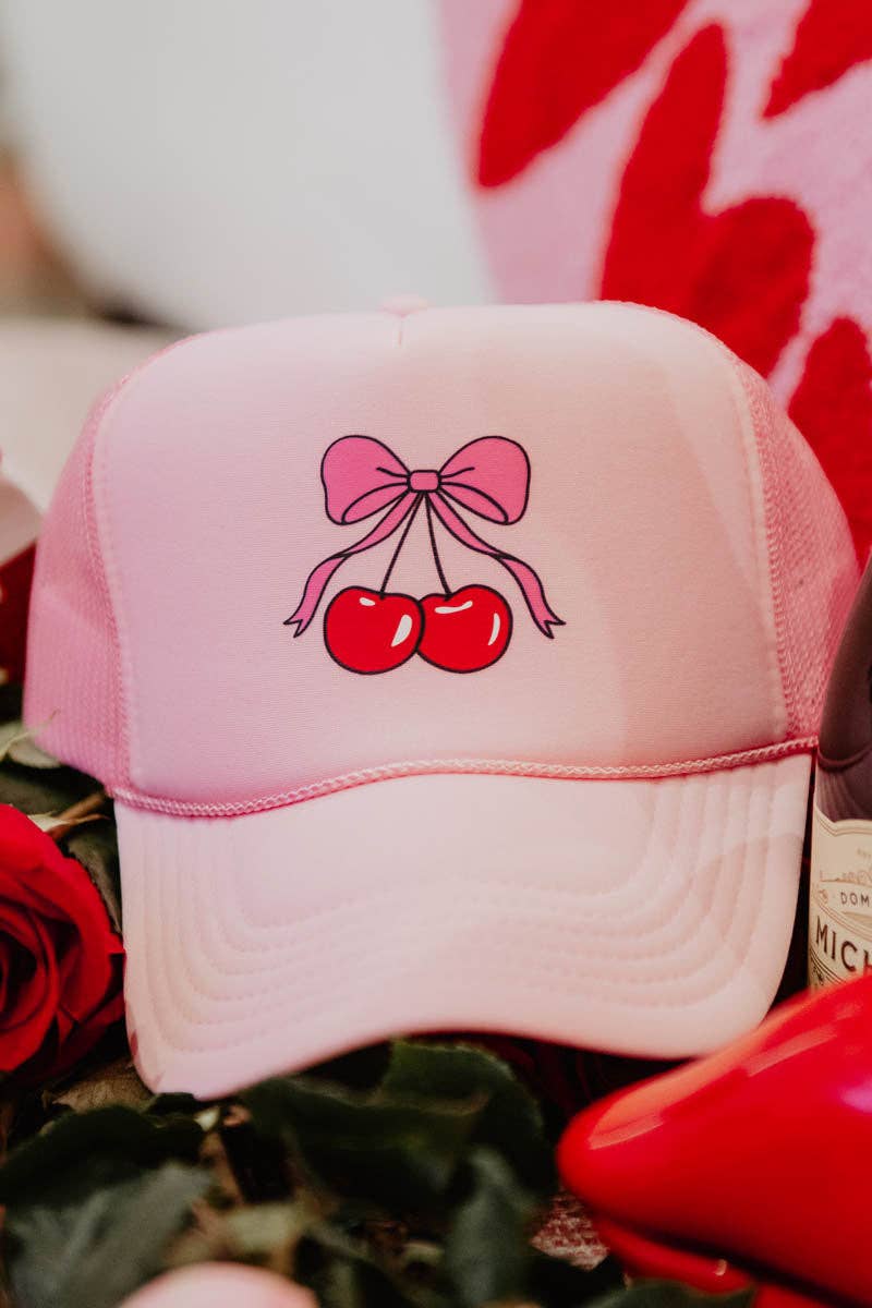 Cherry Bow Foam Trucker Hat Wholesale PP121